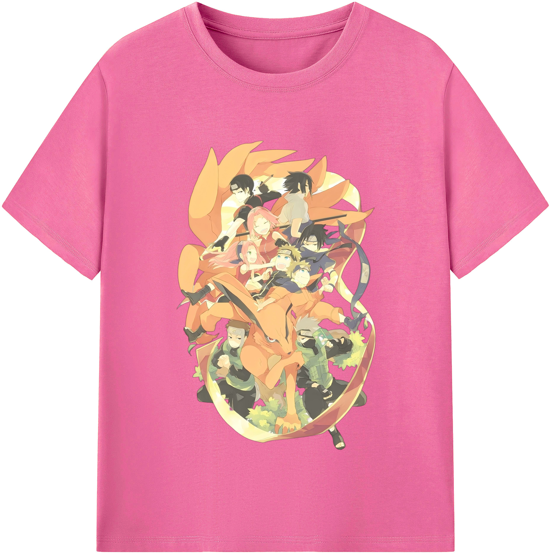 （画像用） NARUTO -ナルト- うずまき ナルト Uzumaki Naruto レディースカジュアルプリントTシャツ（綿100％）